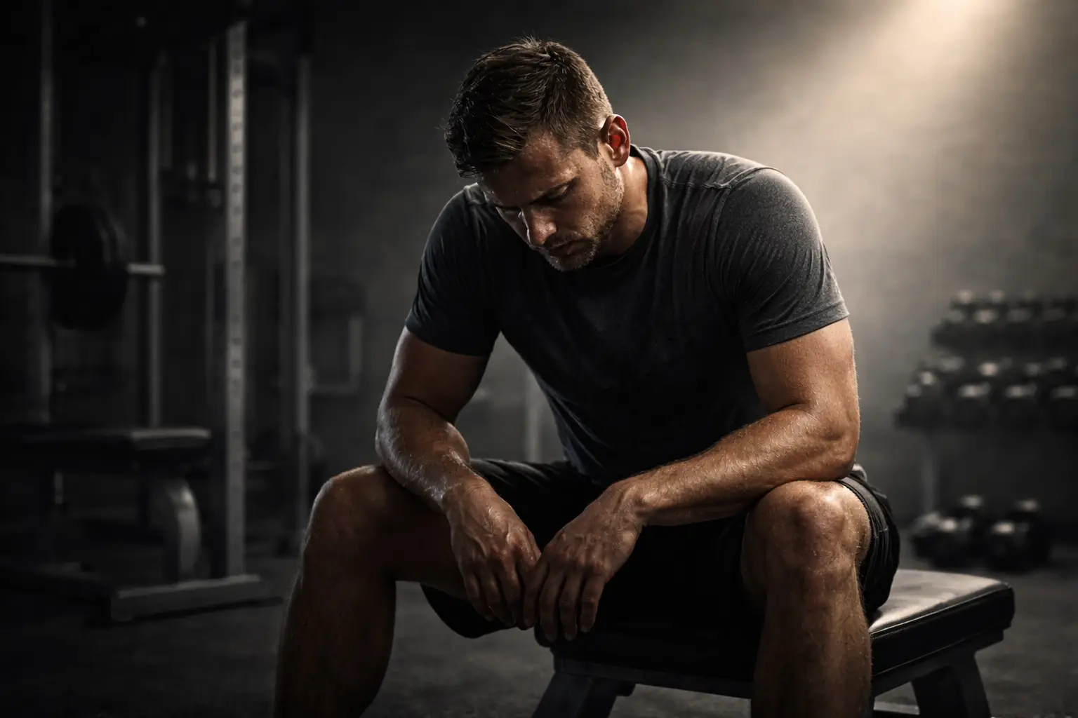 How to Get Motivation to Train and Diet (The Truth Nobody Tells You) 6 Motivated athlete training hard in gym with determination and focus