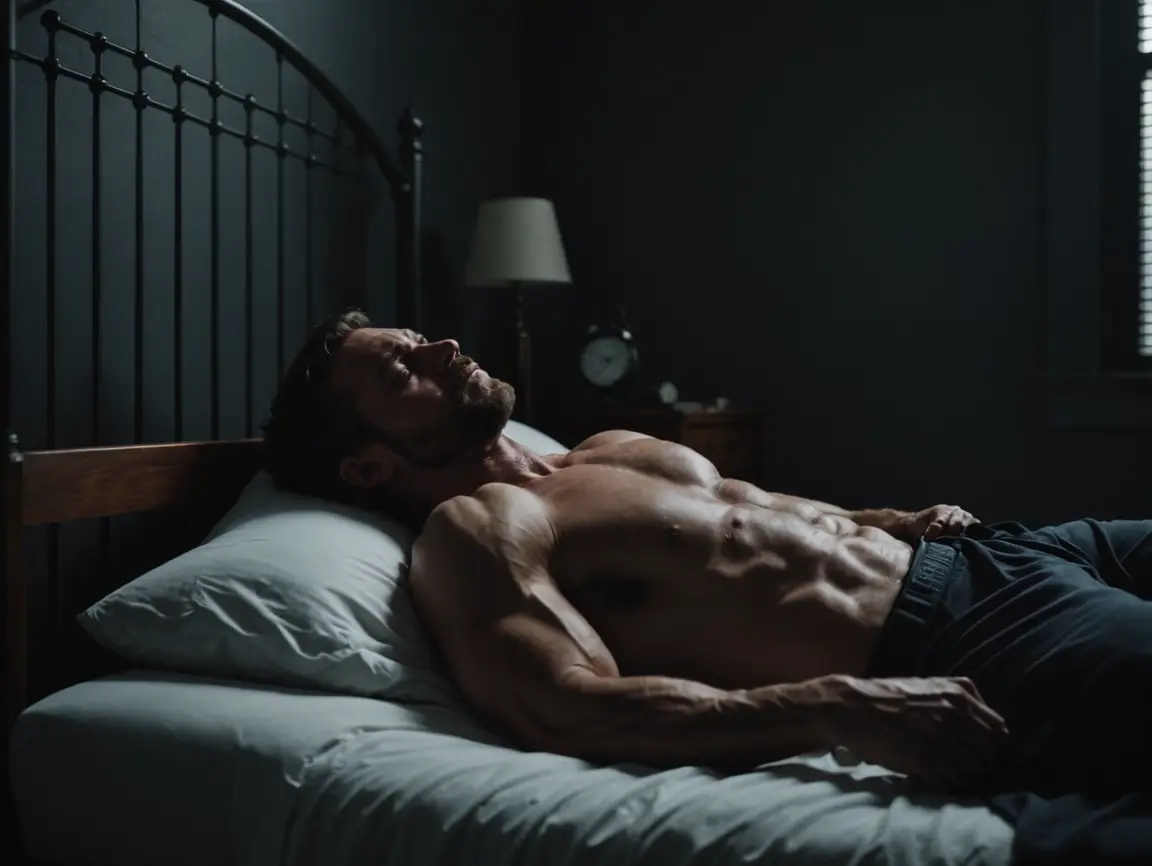 How Many Hours of Sleep Do You Need for Muscle Growth? 8 Person sleeping peacefully in bed for muscle recovery and growth