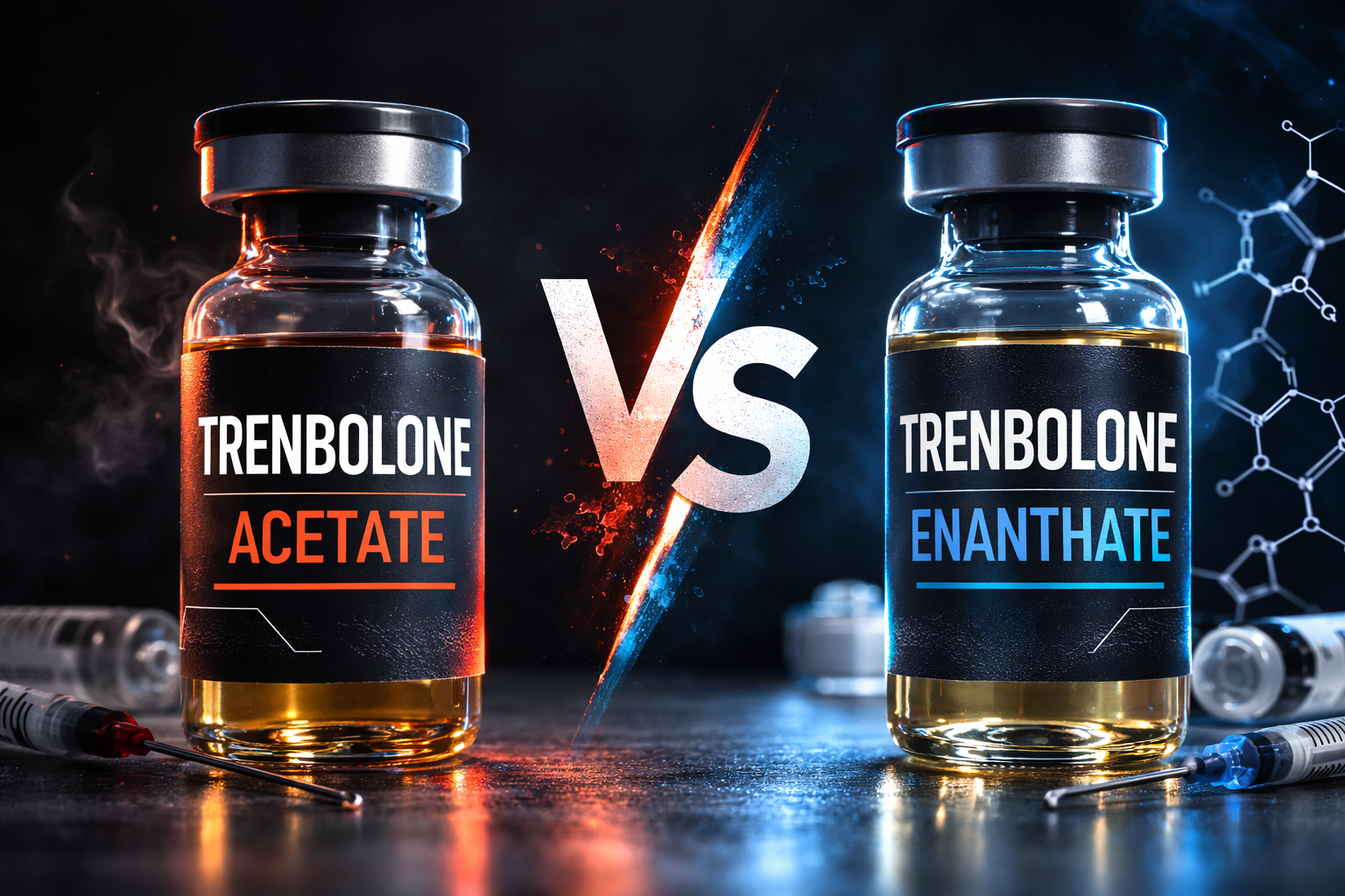 Trenbolone acetate and enanthate vial comparison for bodybuilding