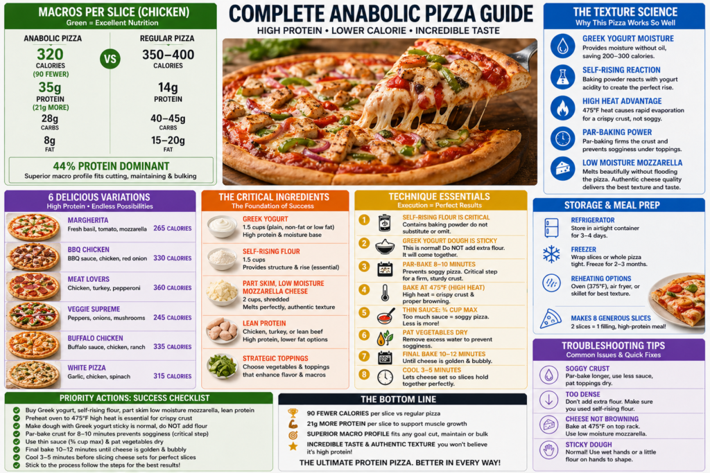 High-protein pizza slice on plate, crispy crust, melted cheese and toppings, low-calorie fitness meal