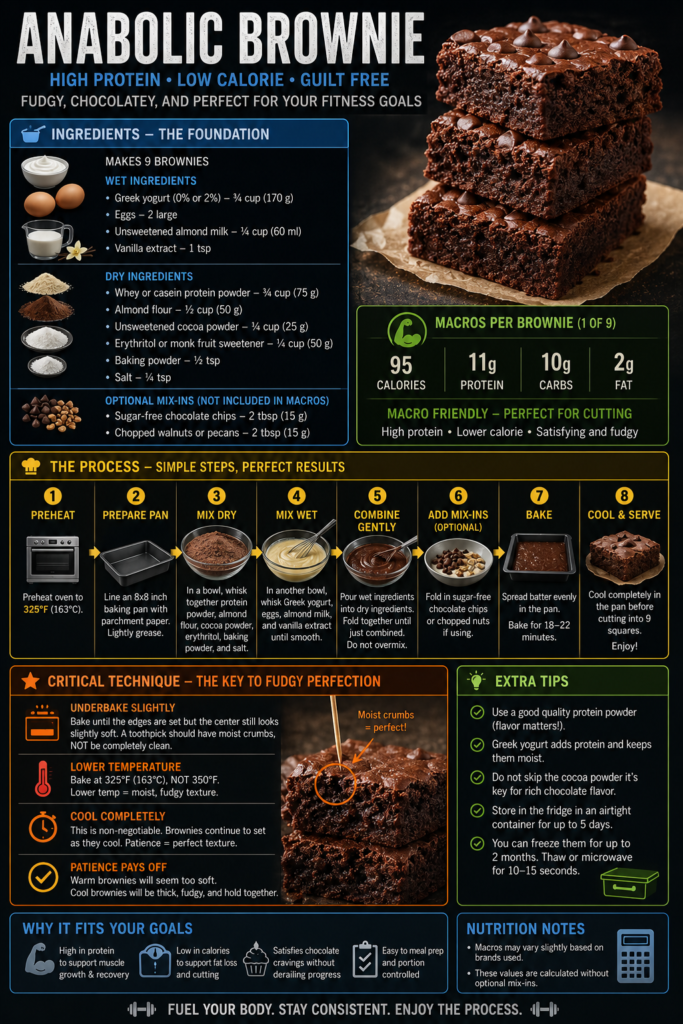 Fudgy chocolate protein brownies stacked on a plate, low-calorie fitness treat