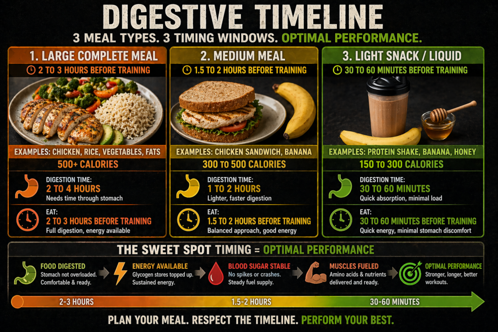 Athlete eating healthy meal before workout for optimal pre-exercise nutrition timing