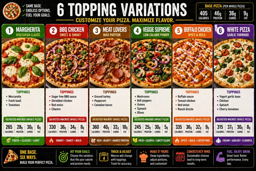 Crispy anabolic protein pizza slice, low-calorie fitness recipe with toppings on plate