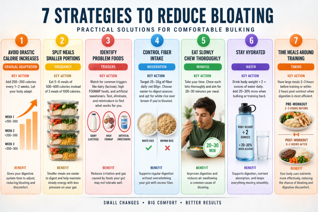 Athlete experiencing digestive bloating and gas discomfort during muscle bulking phase