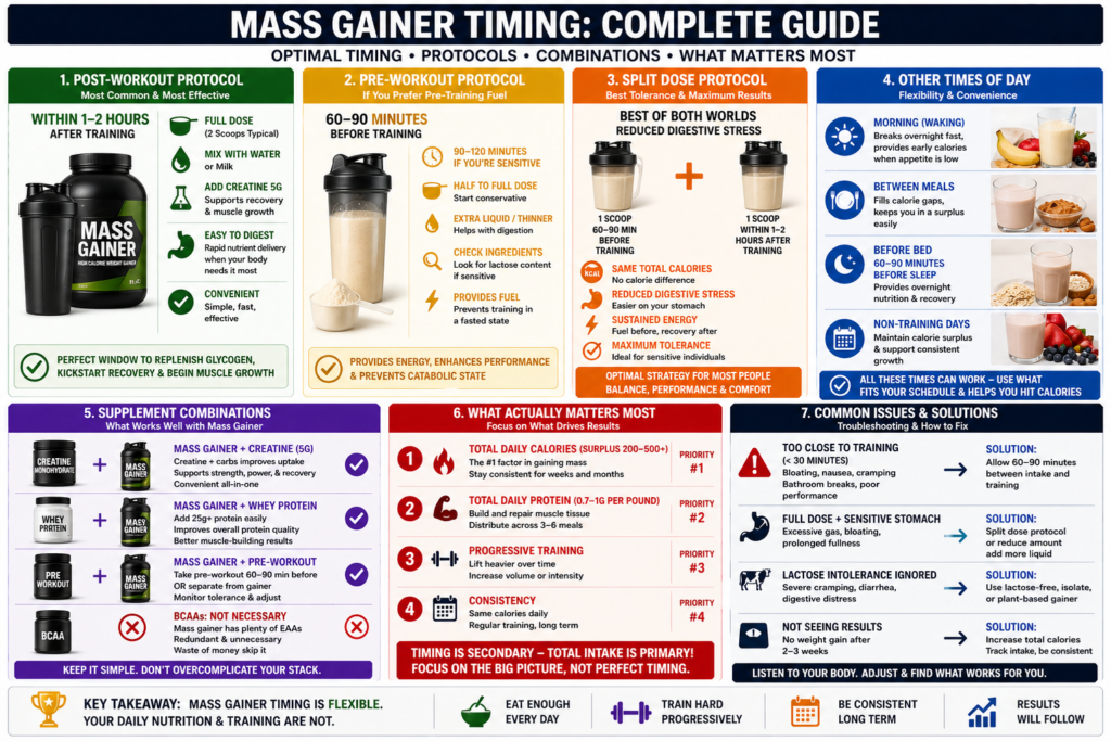 Mass gainer shake timing before or after workout comparison
