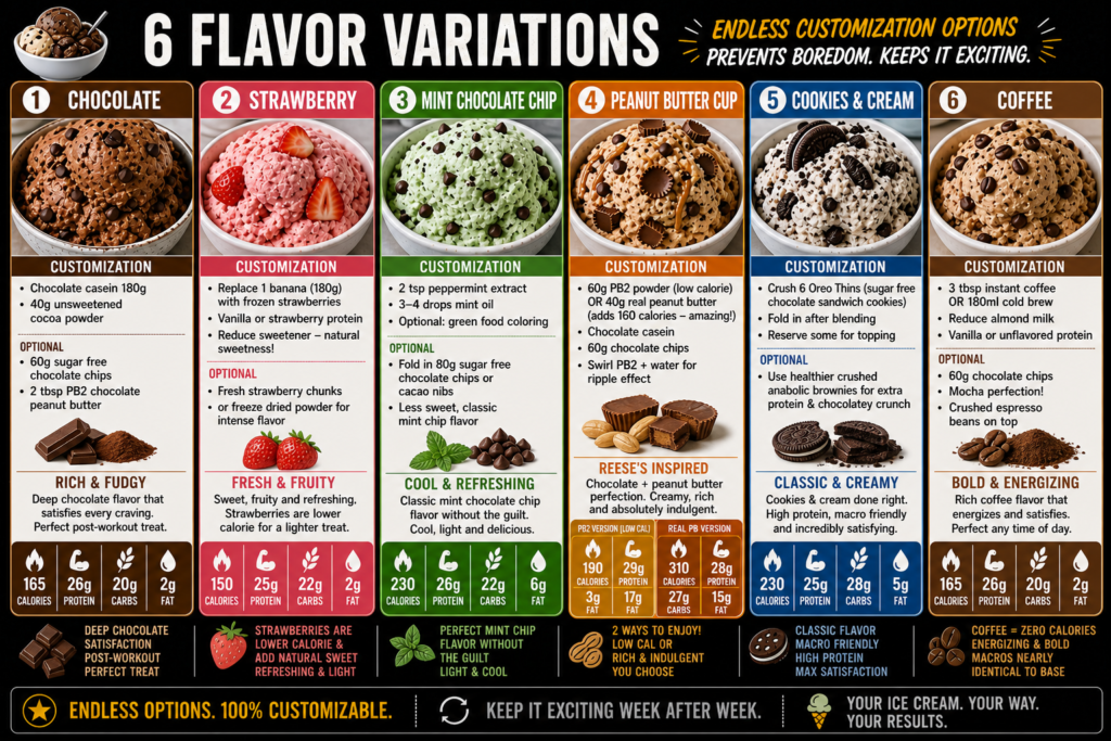 Anabolic protein ice cream in bowl, high-protein dessert recipe with 25g protein