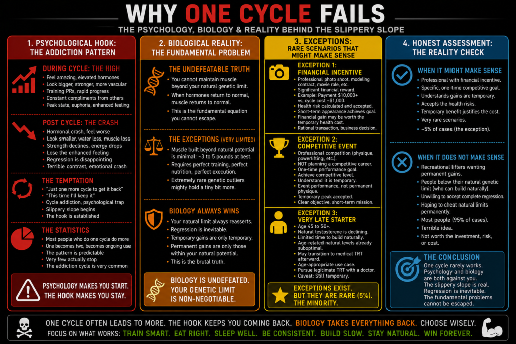 Is One Steroid Cycle Worth It? (The Harsh Reality About "Just One Cycle") 5 Muscular male physique demonstrating steroid cycle results and body transformation effects